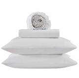 Organic Cotton Percale Sheet Sets For Standard and Oversized Beds