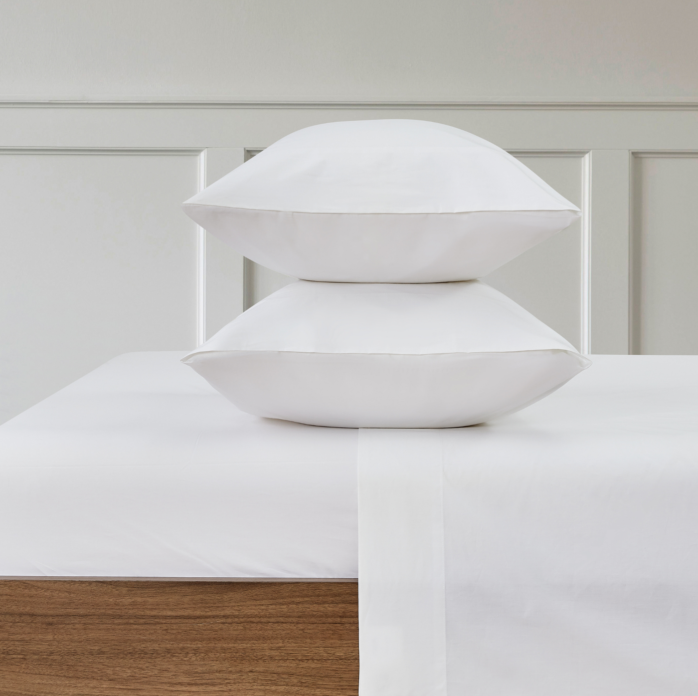 FINAL SALE Alaskan King (108" width x 108" length bed) Cotton Percale Sheet Sets - white organic cotton sheet set