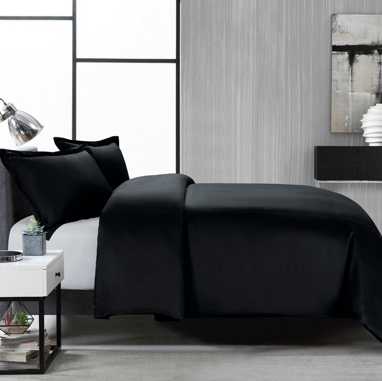 Family Bed 10ft Wide 120x80 Black Bamboo Duvet Cover Set – OCOCHI