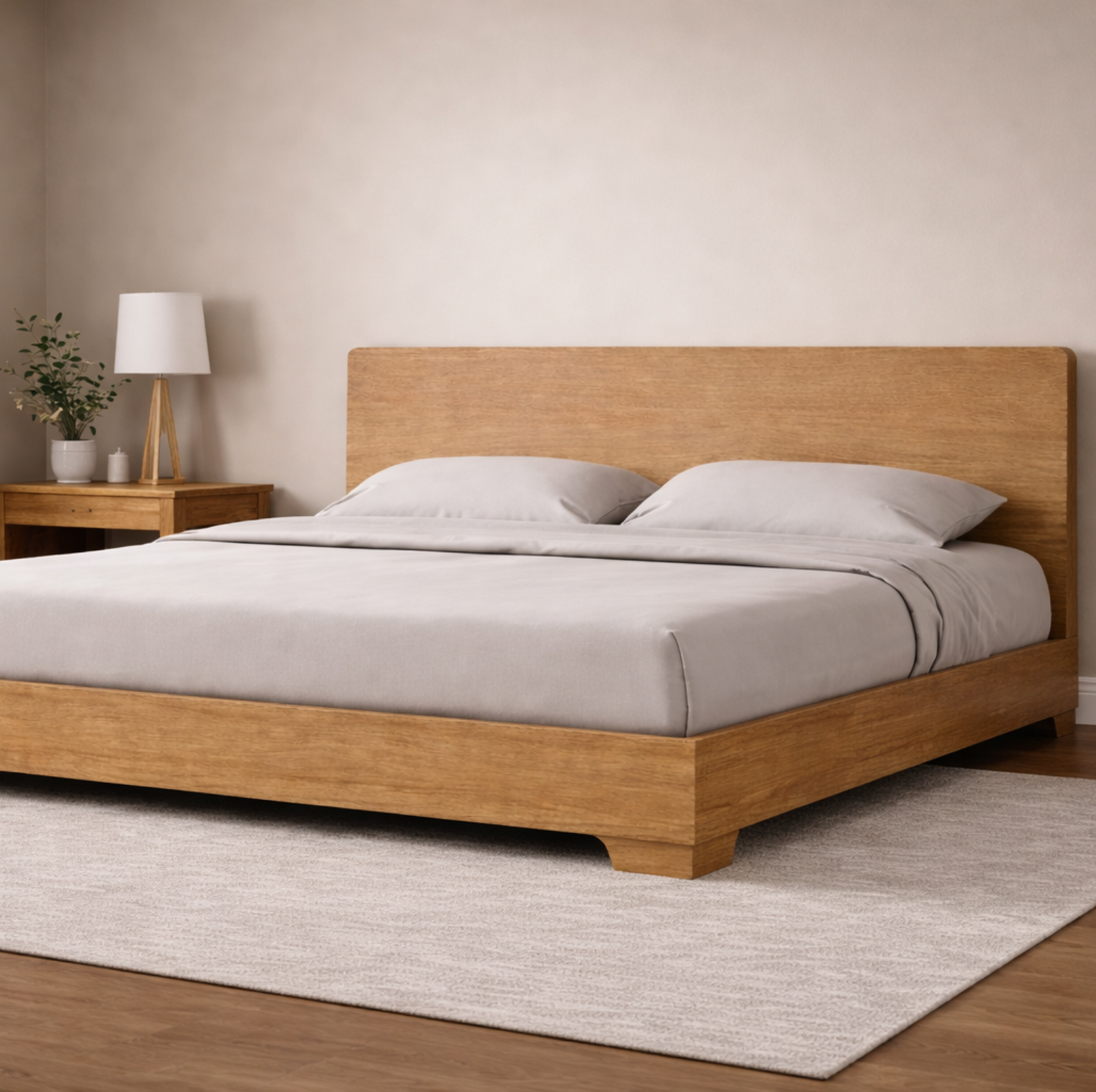 Vermont King (8x8ft / 96" width x 96" length) Sonoma Wooden Bed Frame