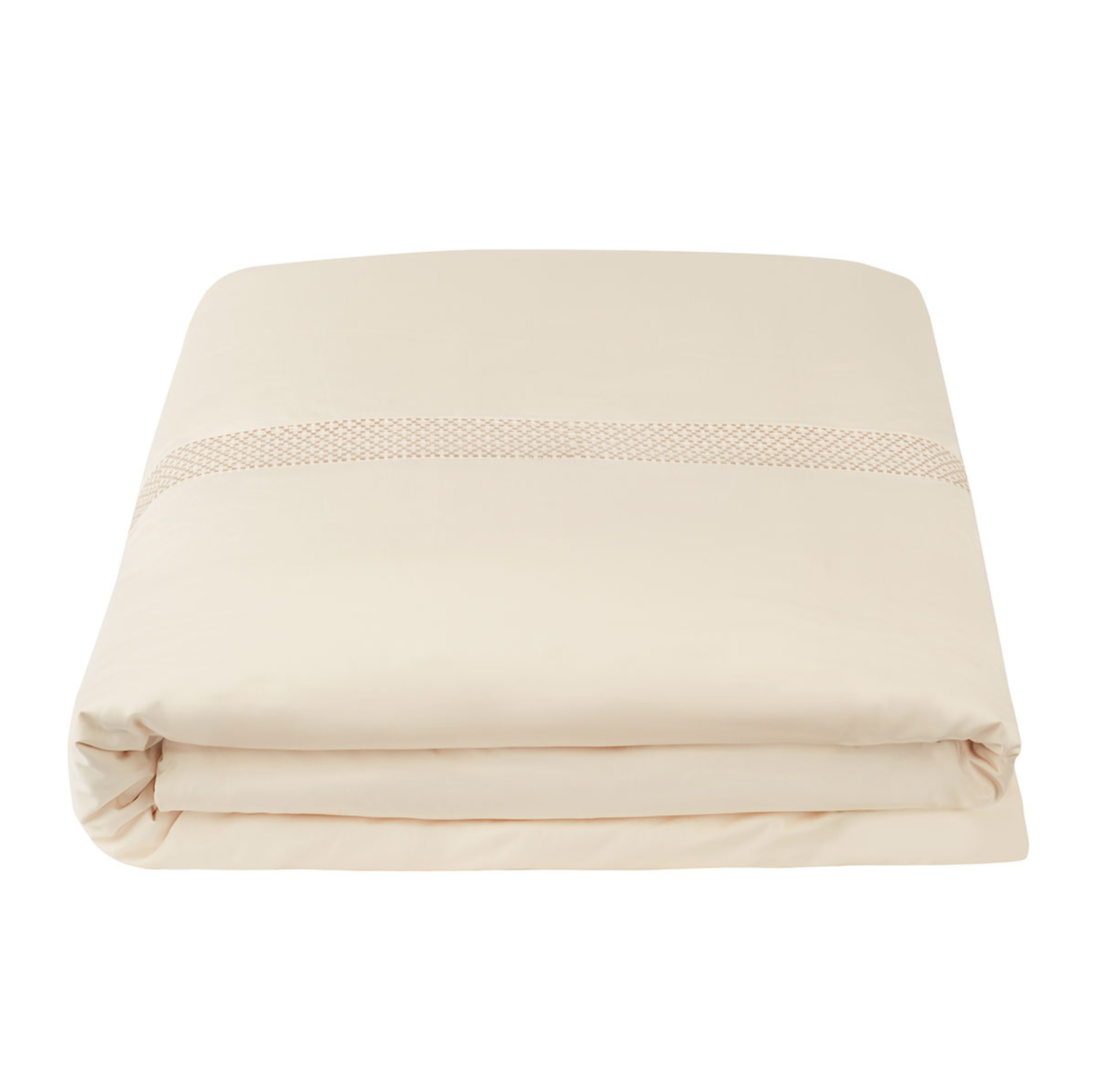 Colorado King (Bed Size 76"x92") Fine Linens Lattice Cotton Sateen Duvet Cover Set