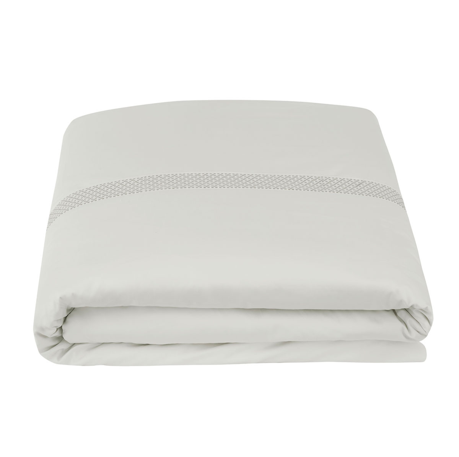 Colorado King (Bed Size 76"x92") Fine Linens Lattice Cotton Sateen Duvet Cover Set