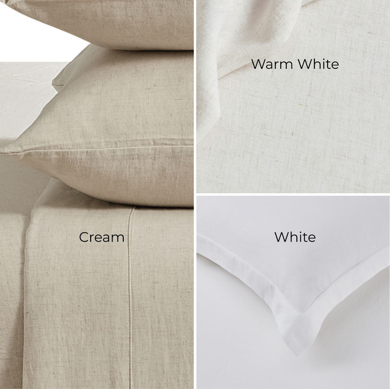 Alaskan King 7ft Length (108x84") Bamboo Linen Blend Duvet Cover Set