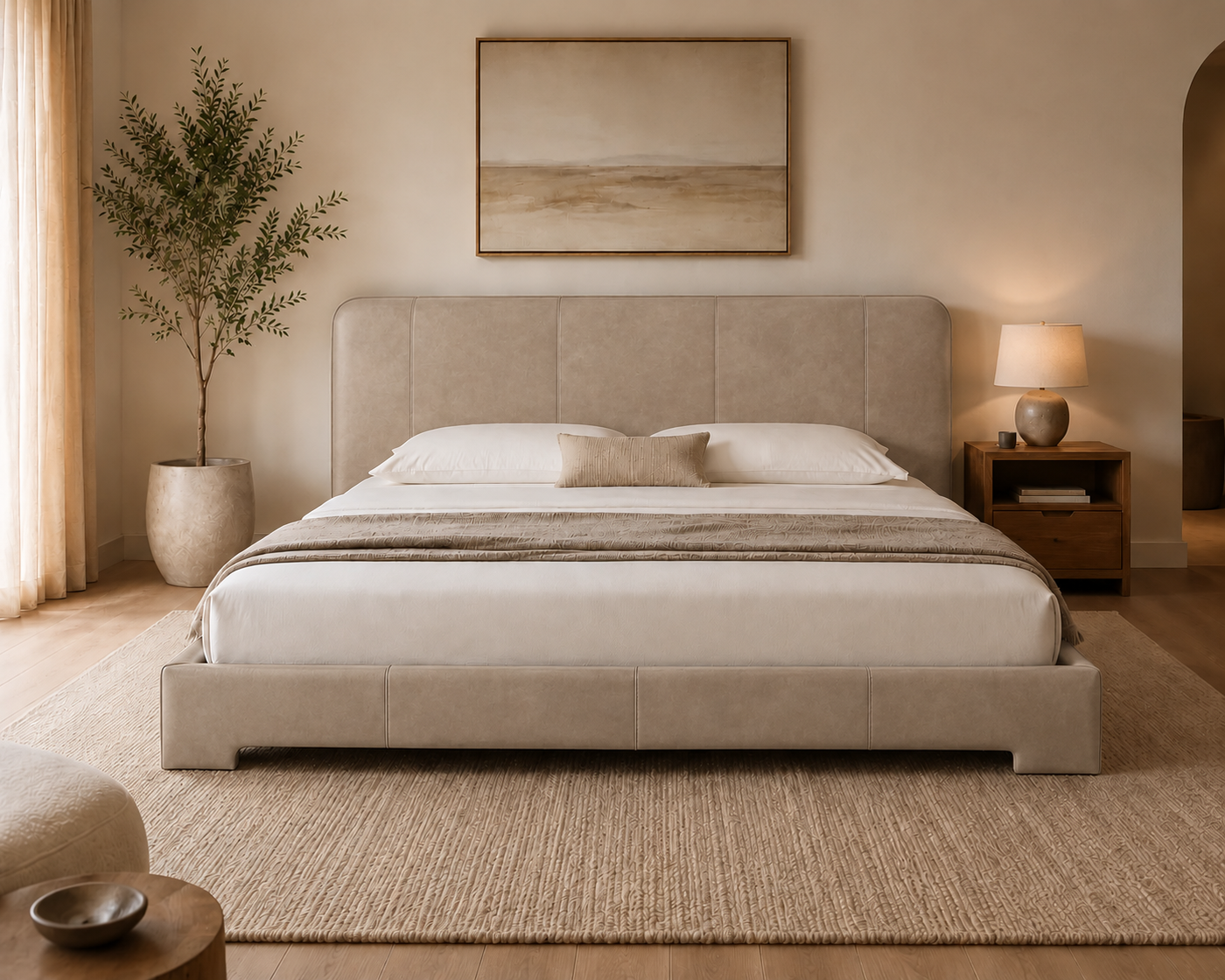 Napa Leather Bed Frame