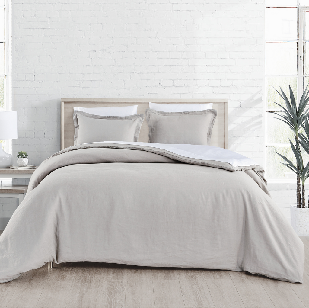 Florida King 108 width x 80 length bed Stone Washed Linen Duvet Co OCOCHI