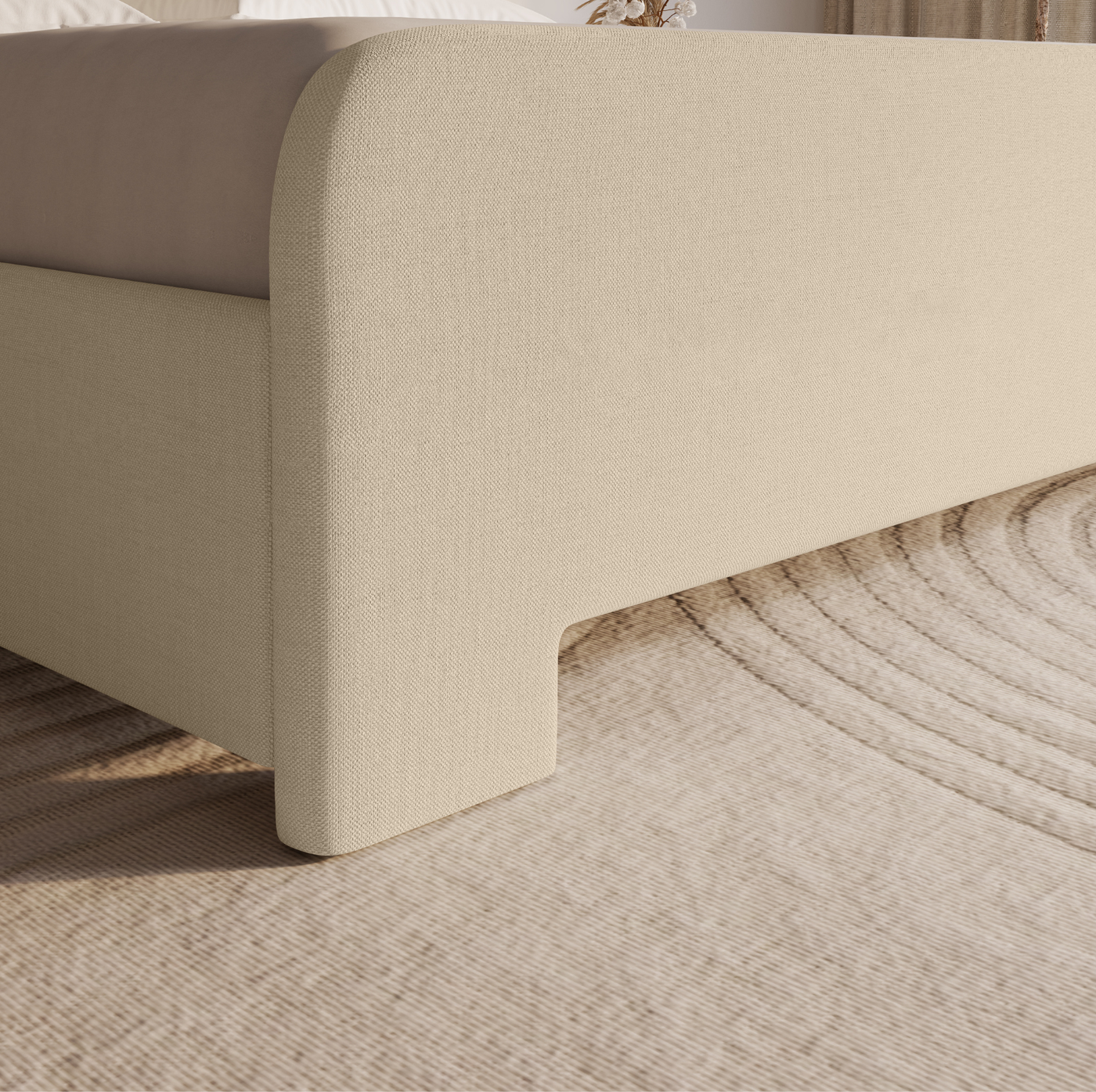 Texas King (98" width x 80" length) Atlas Upholstered Bed Frame