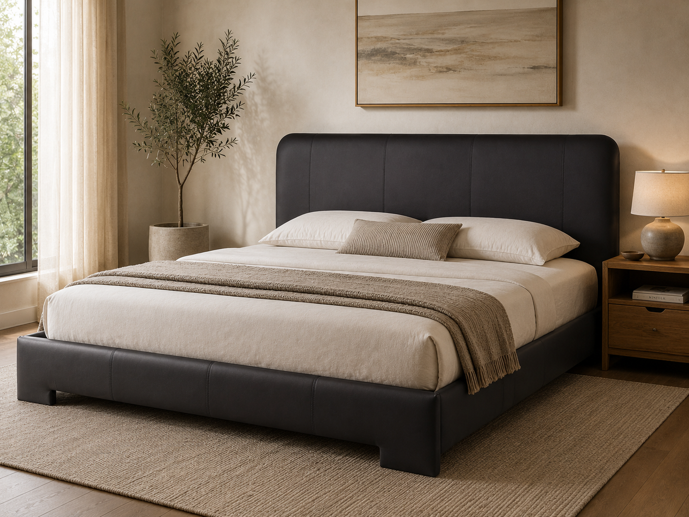 Napa Leather Bed Frame